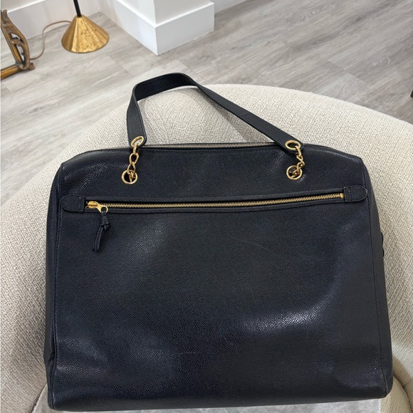 Authentic CHANEL large caviar zip tote laptop business executive bag - Picture 3 of 16
